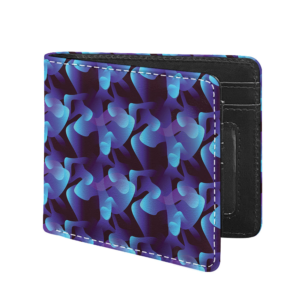 Blue Abstract Spirit Print Bifold Wallet