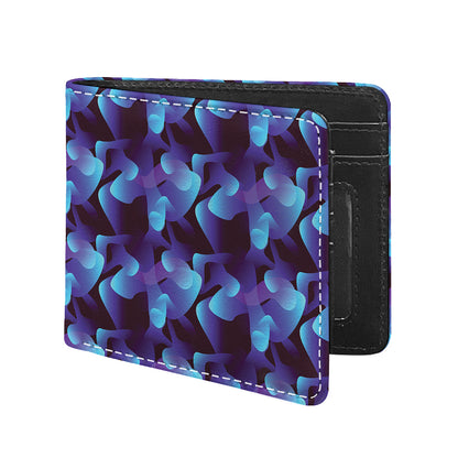 Blue Abstract Spirit Print Bifold Wallet