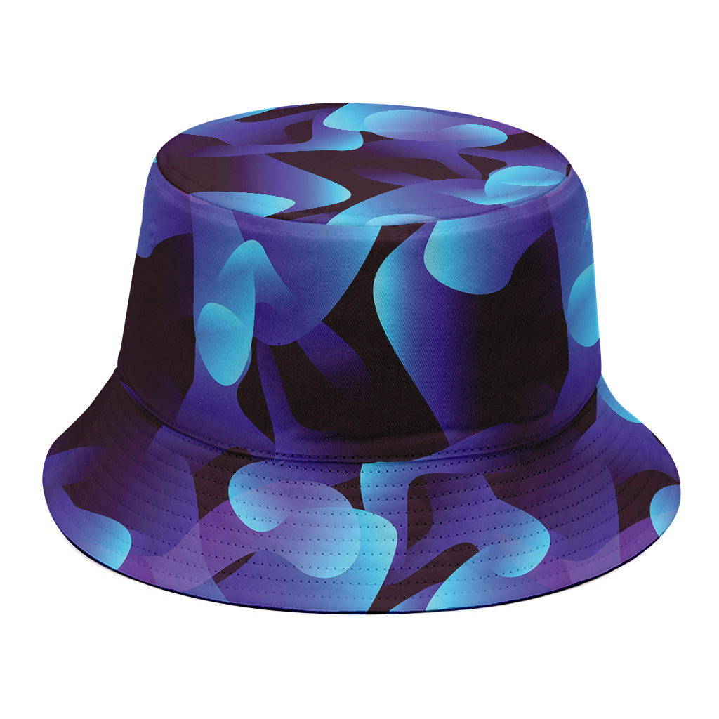 Blue Abstract Spirit Print Bucket Hat