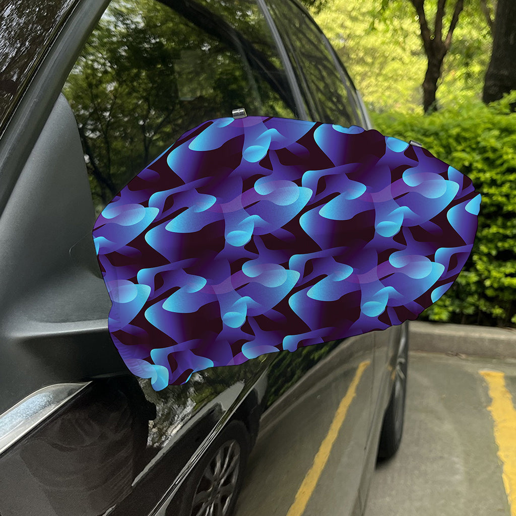 Blue Abstract Spirit Print Car Side Mirror Covers