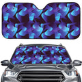 Blue Abstract Spirit Print Car Windshield Sun Shade