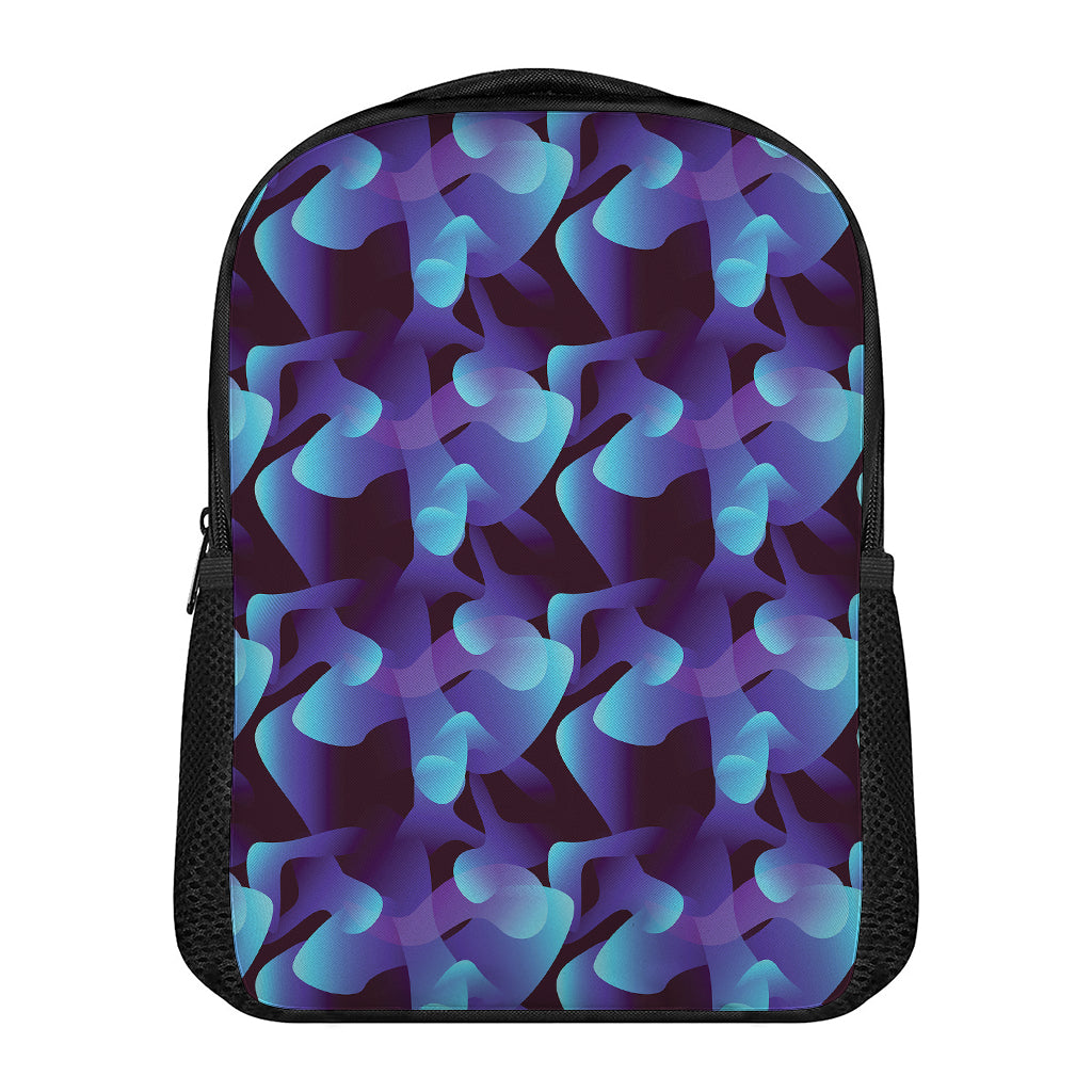 Blue Abstract Spirit Print Casual Backpack