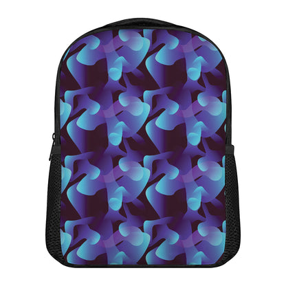 Blue Abstract Spirit Print Casual Backpack