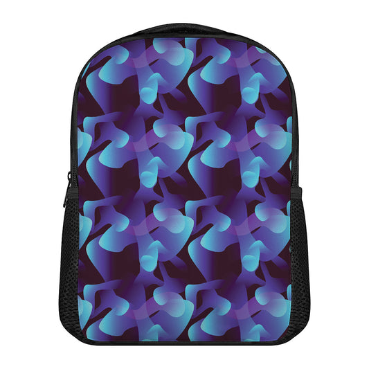 Blue Abstract Spirit Print Casual Backpack