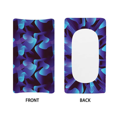 Blue Abstract Spirit Print Changing Pad Cover