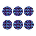 Blue Abstract Spirit Print Coaster Set