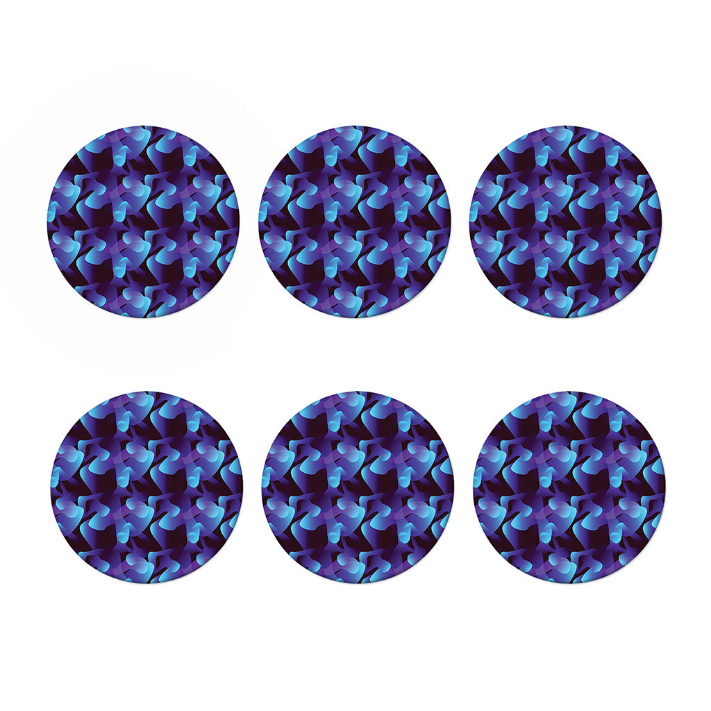 Blue Abstract Spirit Print Coaster Set