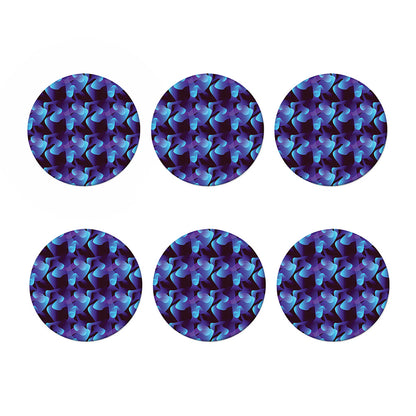 Blue Abstract Spirit Print Coaster Set