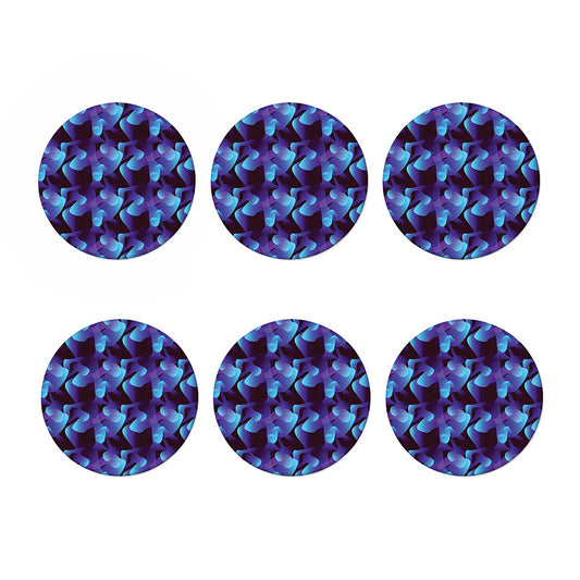 Blue Abstract Spirit Print Coaster Set