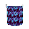 Blue Abstract Spirit Print Collapsible Laundry Basket