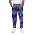 Blue Abstract Spirit Print Cotton Pants