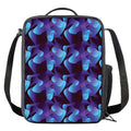Blue Abstract Spirit Print Crossbody Lunch Bag