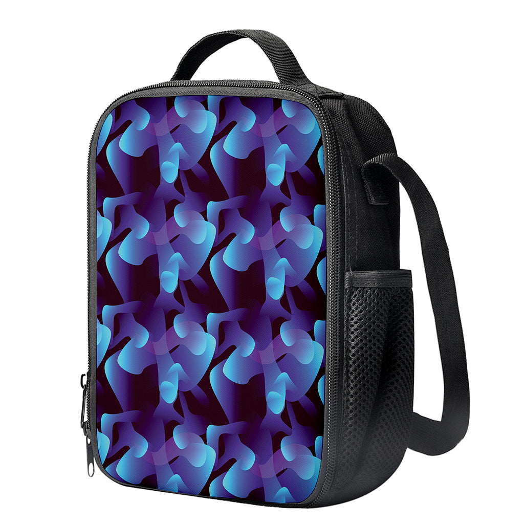 Blue Abstract Spirit Print Crossbody Lunch Bag