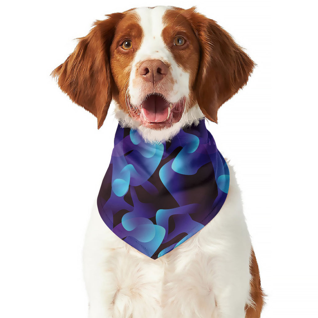 Blue Abstract Spirit Print Dog Bandana