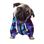 Blue Abstract Spirit Print Dog Zip Up Hoodie