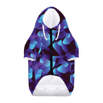 Blue Abstract Spirit Print Dog Zip Up Hoodie