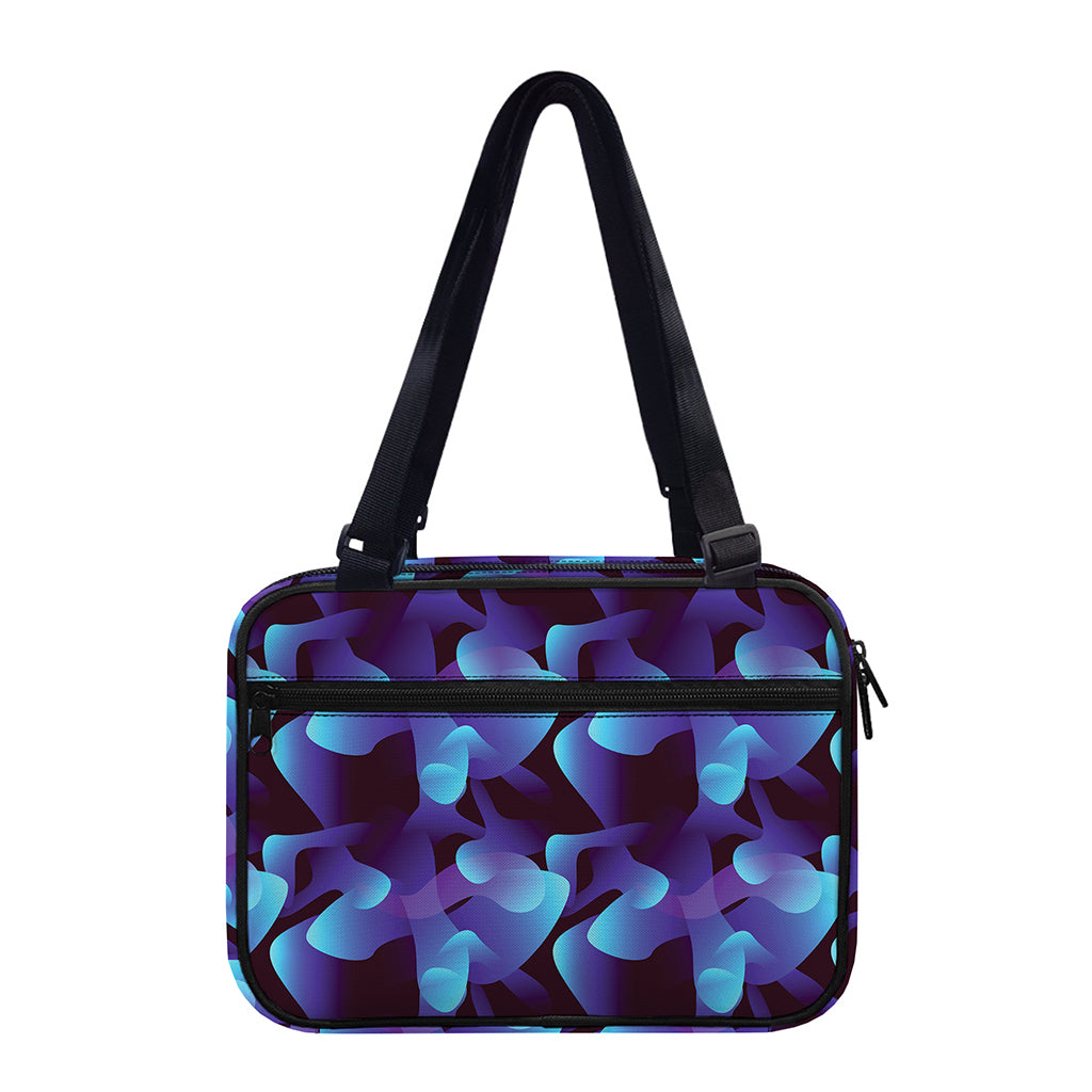 Blue Abstract Spirit Print Double Strap Bible Bag