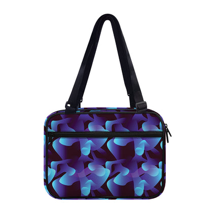 Blue Abstract Spirit Print Double Strap Bible Bag