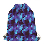 Blue Abstract Spirit Print Drawstring Bag