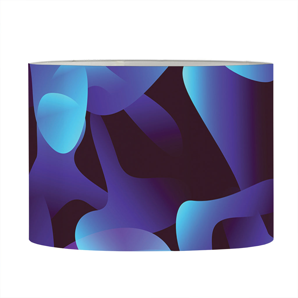 Blue Abstract Spirit Print Drum Lamp Shade
