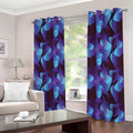 Blue Abstract Spirit Print Extra Wide Grommet Curtains