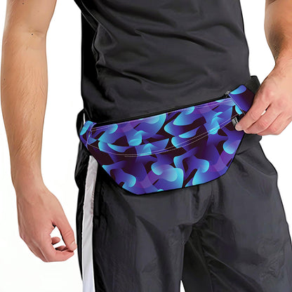 Blue Abstract Spirit Print Fanny Pack