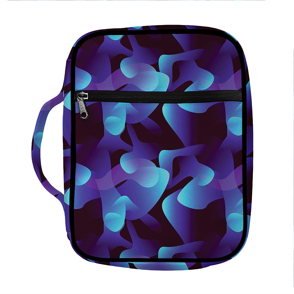Blue Abstract Spirit Print Front Pocket Bible Bag