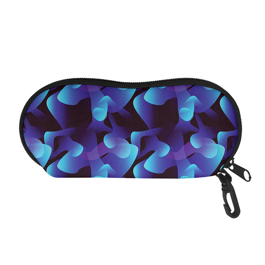 Blue Abstract Spirit Print Glasses Case