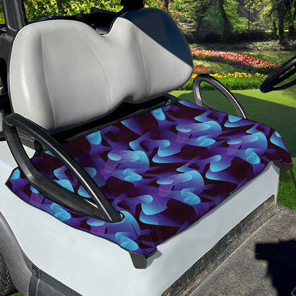 Blue Abstract Spirit Print Golf Cart Seat Cover