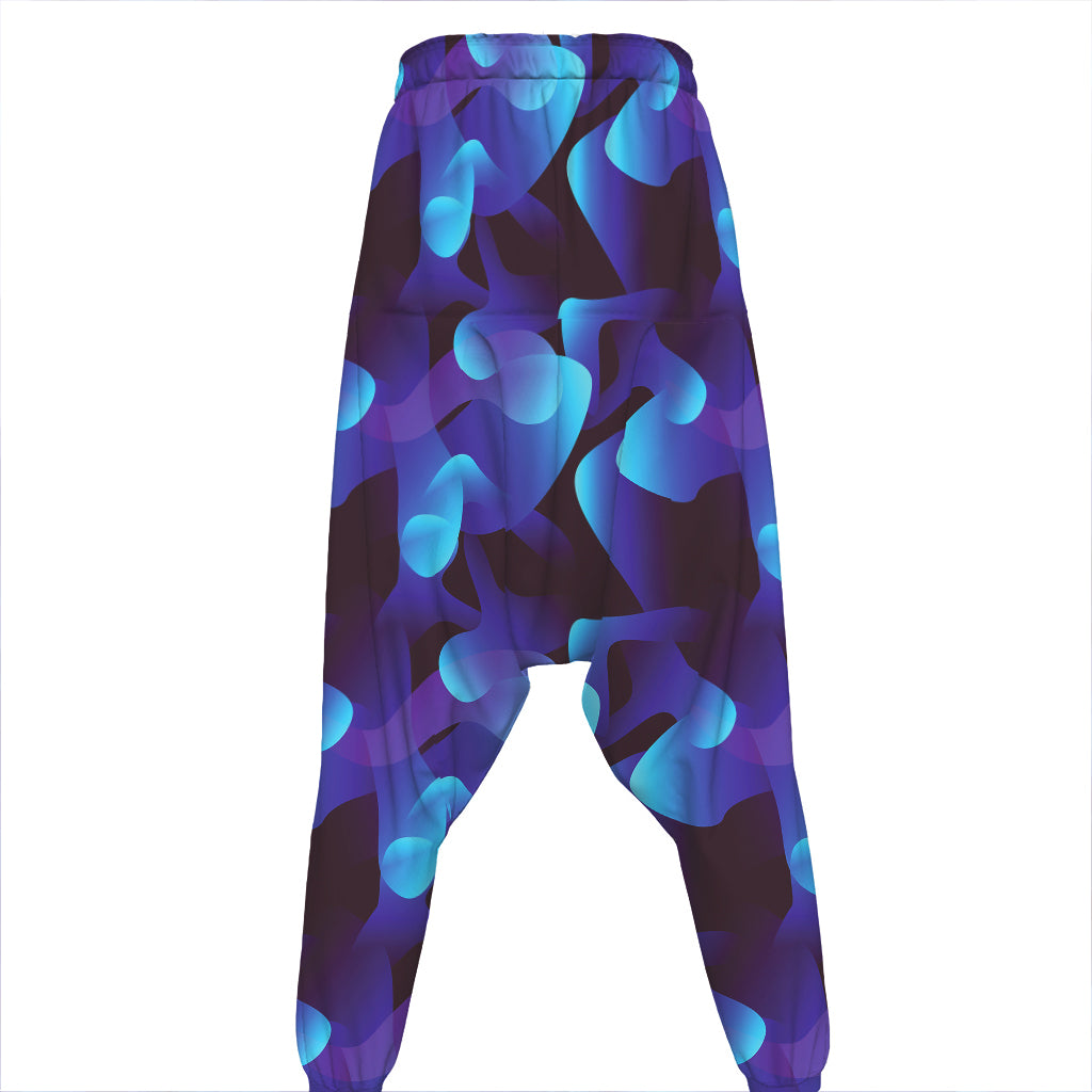 Blue Abstract Spirit Print Hammer Pants