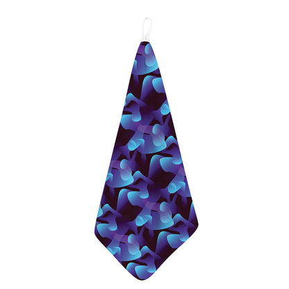 Blue Abstract Spirit Print Hand Towel