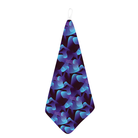Blue Abstract Spirit Print Hand Towel