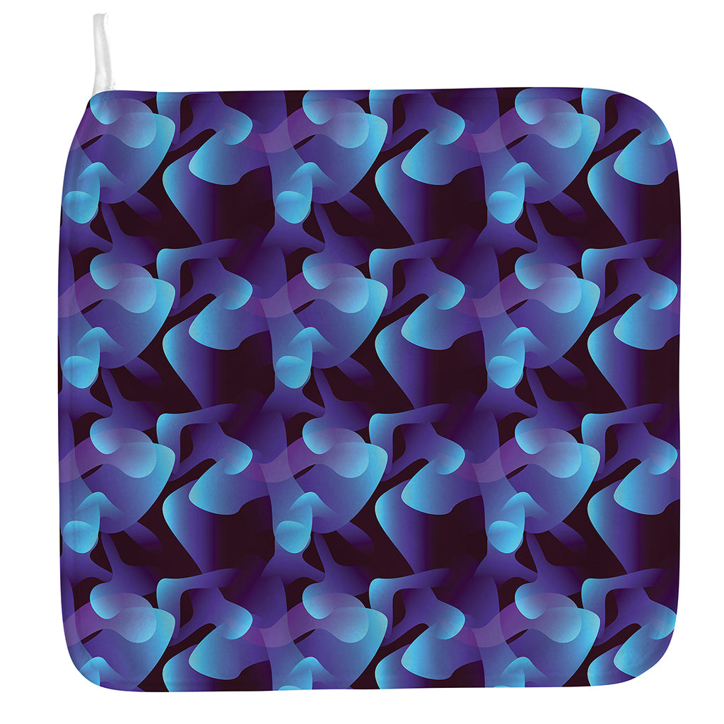 Blue Abstract Spirit Print Hand Towel