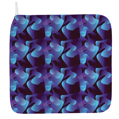 Blue Abstract Spirit Print Hand Towel