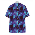 Blue Abstract Spirit Print Hawaiian Shirt