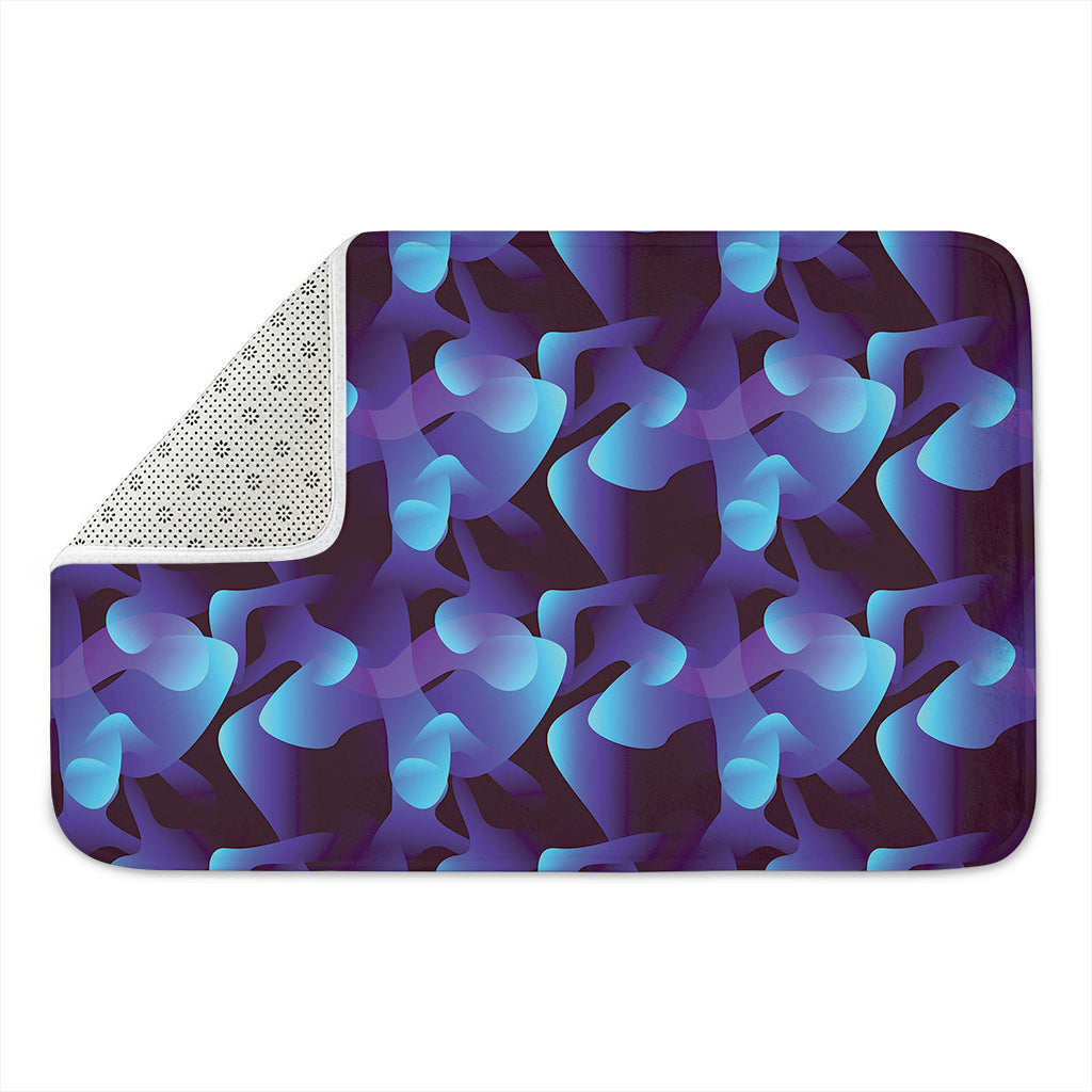 Blue Abstract Spirit Print Indoor Door Mat