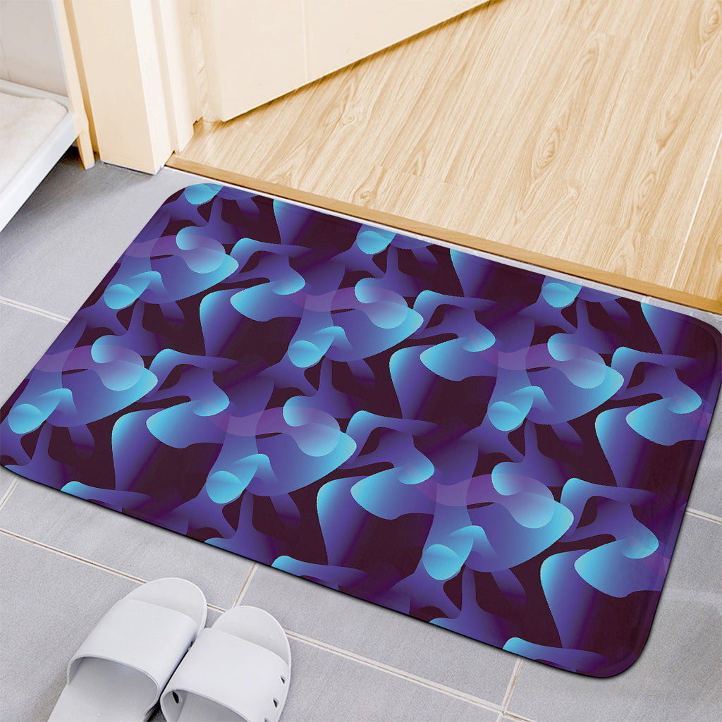 Blue Abstract Spirit Print Indoor Door Mat