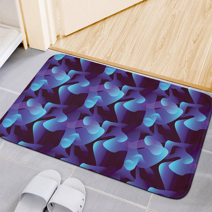 Blue Abstract Spirit Print Indoor Door Mat