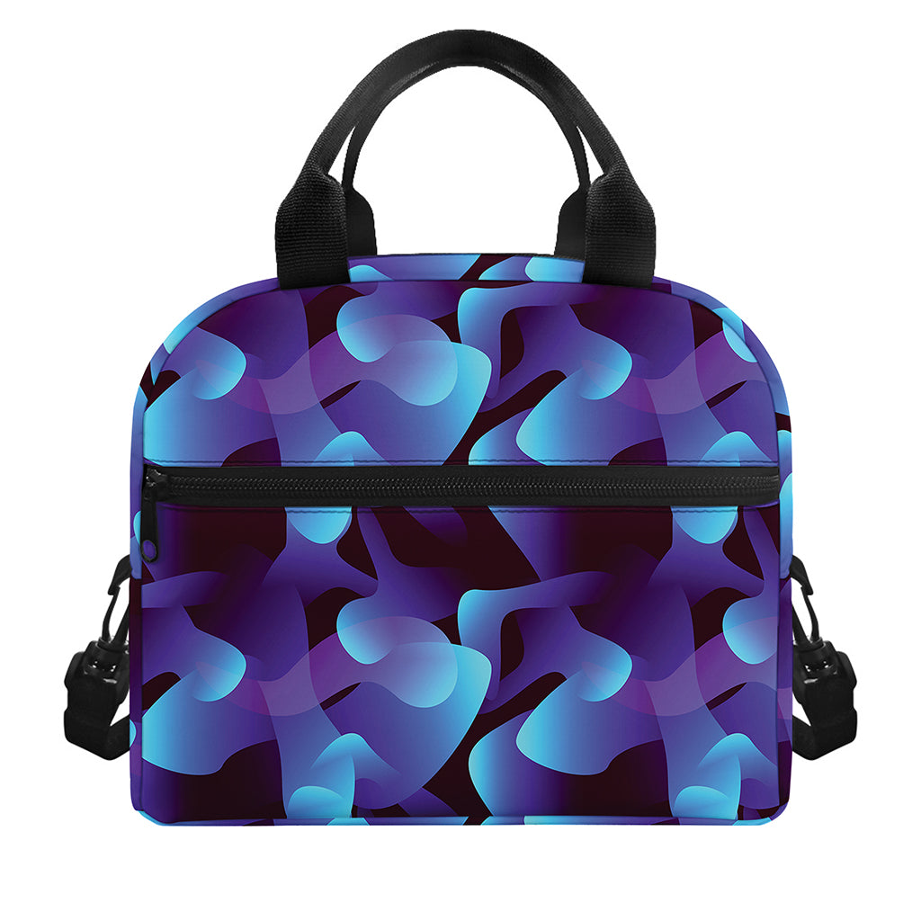 Blue Abstract Spirit Print Insulated Lunch Bag
