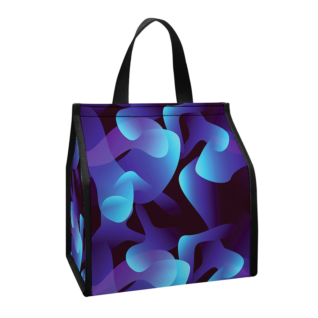 Blue Abstract Spirit Print Insulated Lunch Tote