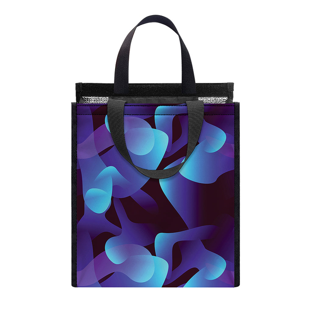 Blue Abstract Spirit Print Insulated Lunch Tote