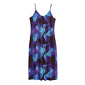 Blue Abstract Spirit Print Jersey Midi Cami Dress