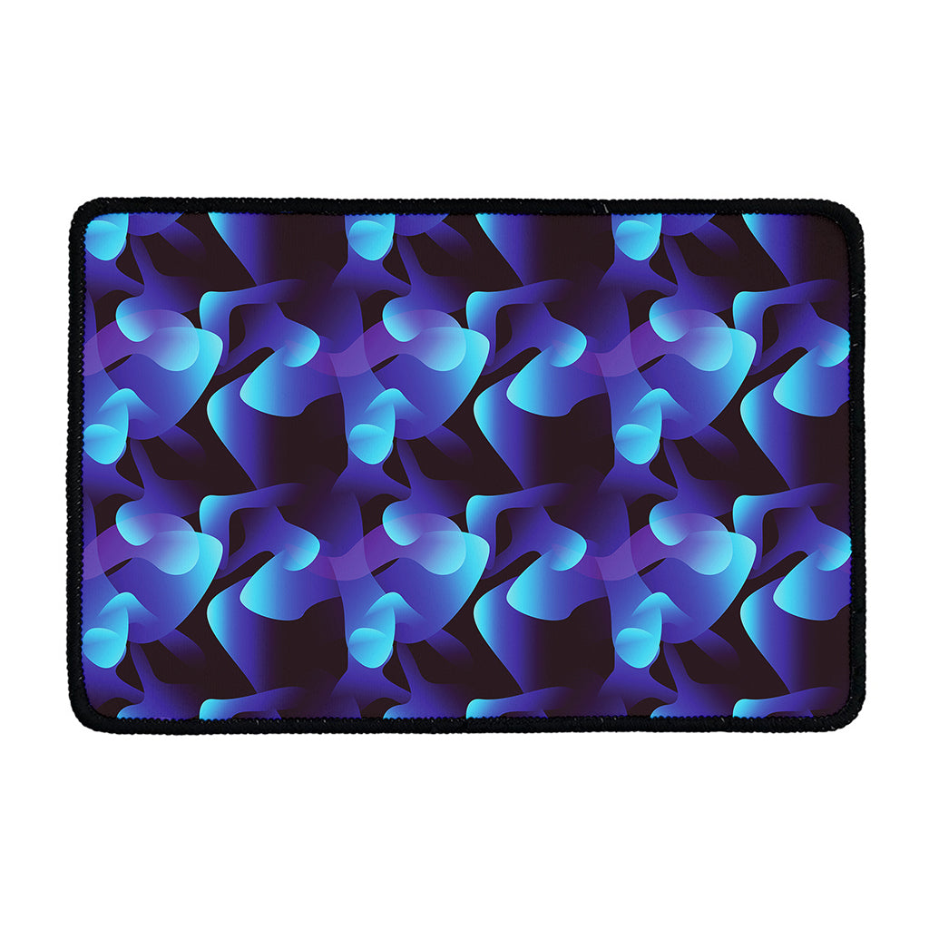 Blue Abstract Spirit Print Kitchen Mat