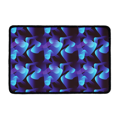 Blue Abstract Spirit Print Kitchen Mat