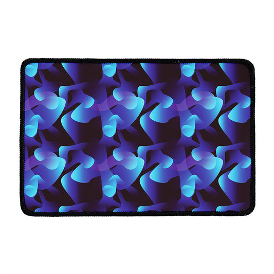 Blue Abstract Spirit Print Kitchen Mat
