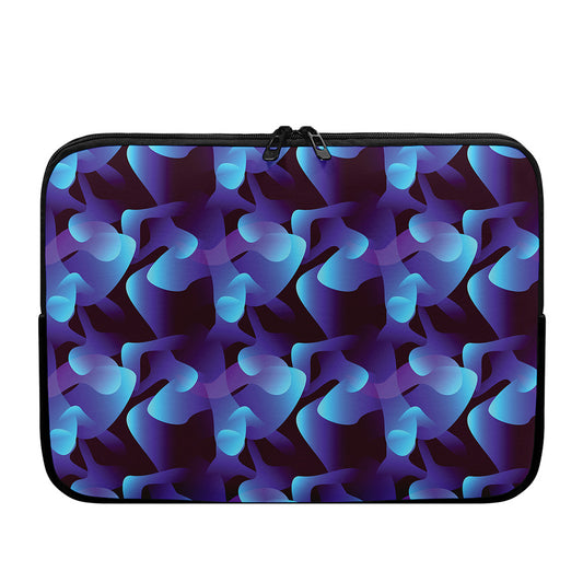 Blue Abstract Spirit Print Laptop Sleeve