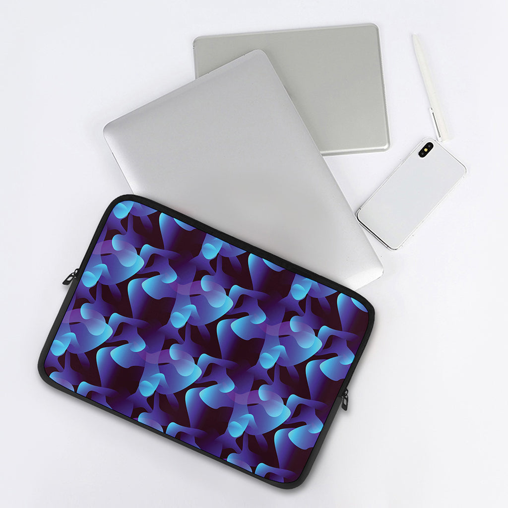Blue Abstract Spirit Print Laptop Sleeve