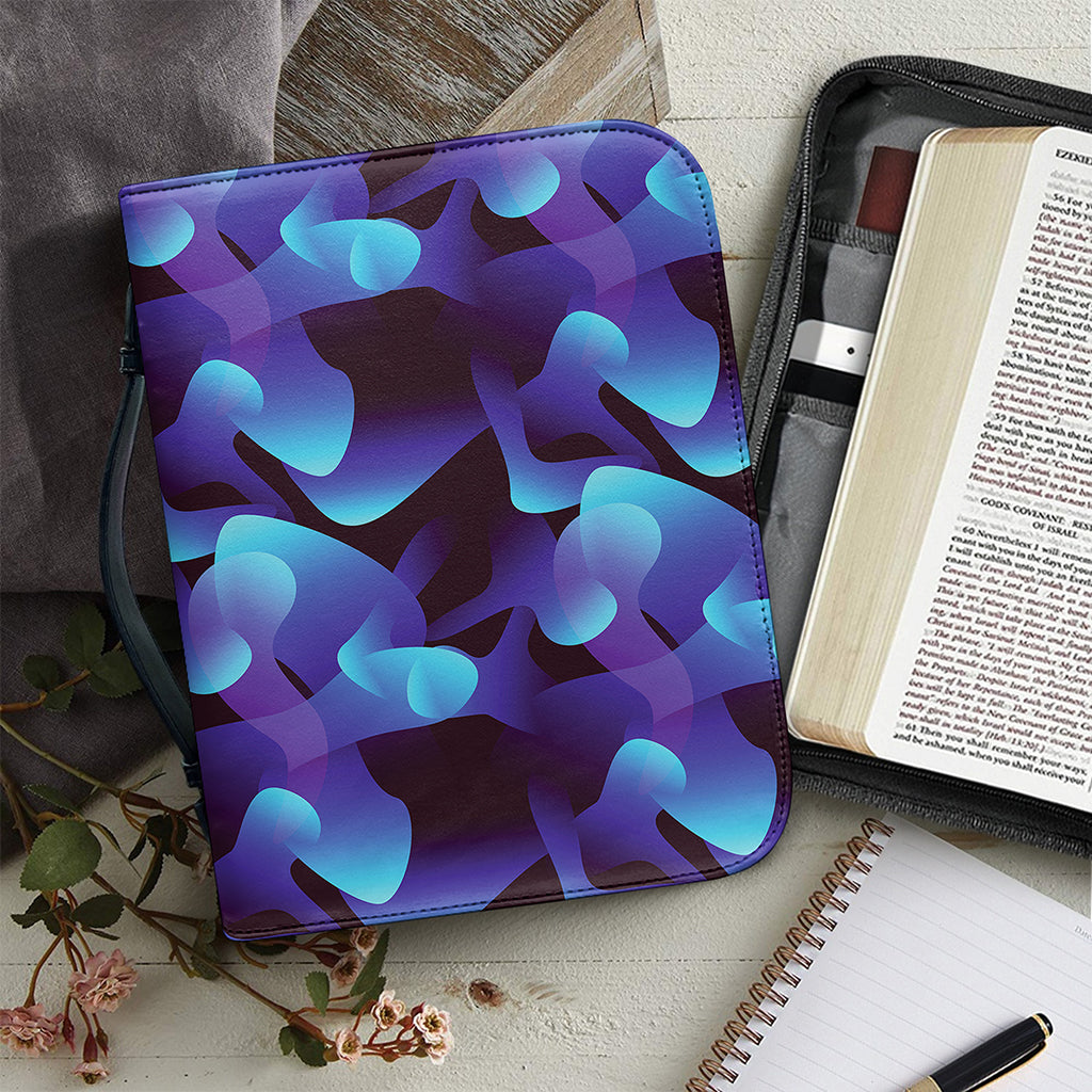 Blue Abstract Spirit Print Leather Bible Cover