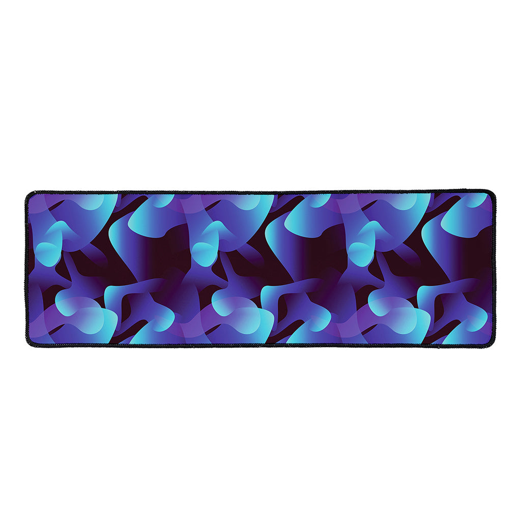 Blue Abstract Spirit Print Long Kitchen Mat