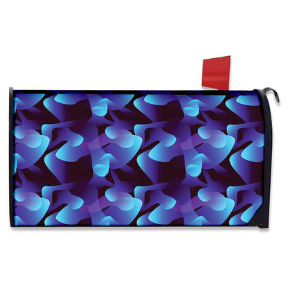 Blue Abstract Spirit Print Mailbox Cover